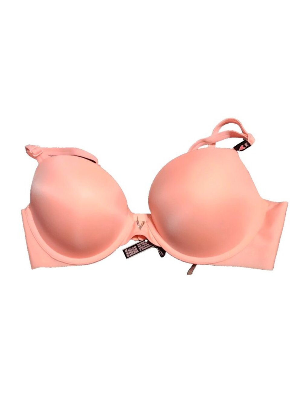 Victoria’s Secret Peach Push‑Up Bra – Smooth Molded Cups Adjustable Straps 36C